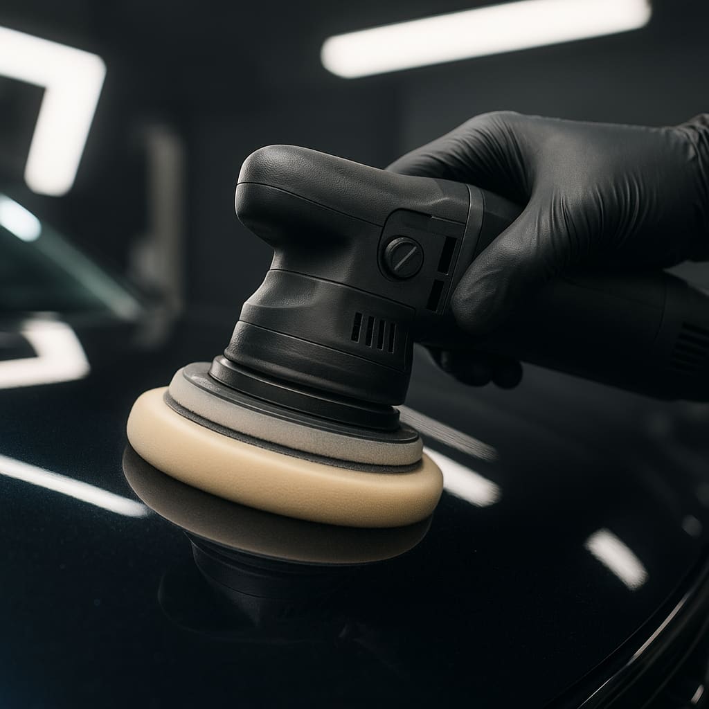 Pulido a máquina de panel de auto